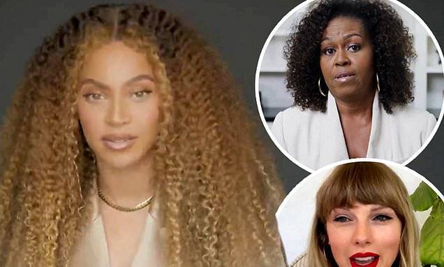 Tom Hanks - Rita Wilson - Jennifer Lopez - Katy Perry - Billie Eilish - Michelle Obama - Taylor Swift - Beyonce joins Taylor Swift along with Katy Perry and the Obamas on YouTube for Dear Class of 2020 - dailymail.co.uk