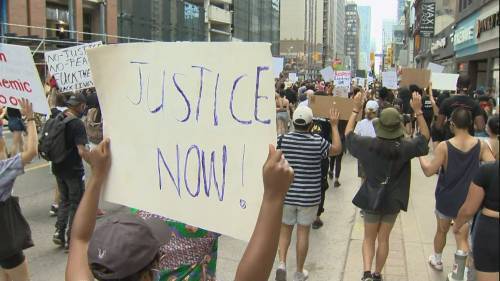 Anti-racism protest held in downtown toronto - globalnews.ca