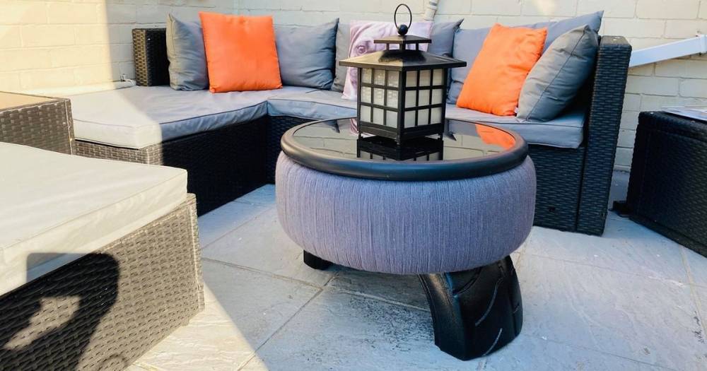 DIY mum makes money turning old tyres into bespoke coffee tables - and the transformation is incredible - dailyrecord.co.uk