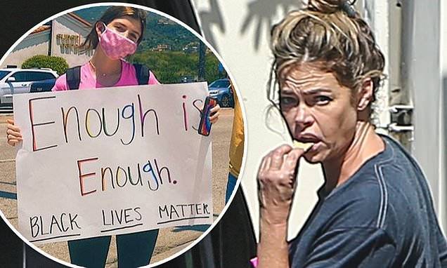 Eric Garcetti - Denise Richards - Denise Richards steps out with family... after activist daughter Sami, 16, admits 'white privilege' - dailymail.co.uk - Los Angeles - city Los Angeles