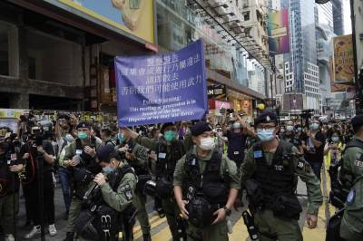 Hong Kong police patrol against protests on China holiday - clickorlando.com - China - city Beijing - Taiwan - Hong Kong - city Hong Kong