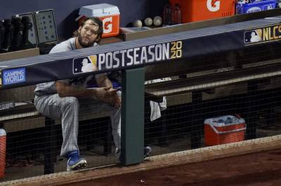 Cy Young - Kershaw falters again in playoffs, pushing Dodgers to brink - clickorlando.com - Los Angeles - city Atlanta - state Texas - county Clayton - county Arlington - county Kershaw