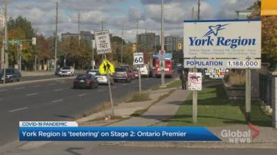 York Region may see a modified Stage 2 as COVID-19 cases rise in the area - globalnews.ca - county Ontario - city Ottawa - county York
