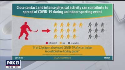 One player infected 14 others during recreational hockey game in Tampa Bay area, report shows - fox29.com - state Florida - county Bay - city Tampa, county Bay