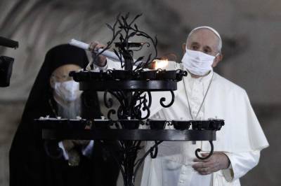 Masked pope, faith leaders pray for peace and pandemic's end - clickorlando.com - Italy - city Rome - Vatican