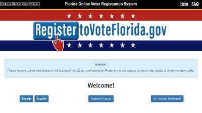 Ron Desantis - Florida governor extends voter registration after site crash - clickorlando.com - state Florida