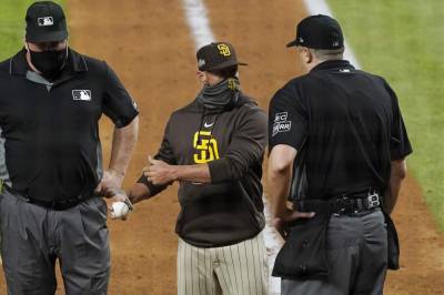 Mike Clevinger - Jayce Tingler - Padres manager Tingler ejected from NLDS Game 1 vs LA - clickorlando.com - Los Angeles - state Texas - county San Diego - county Arlington