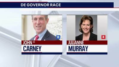 John Carney - Delaware re-elects Gov. John Carney for four more years, AP projects - fox29.com - state Delaware - county Williams - county Lamar