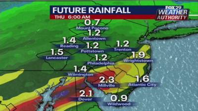 Weather Authority: Soaking showers to drench region on Wednesday - fox29.com - state New Jersey - state Delaware