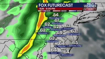 Weather Authority: Sun and clouds give way to evening rainfall on Sunday - fox29.com - state Delaware