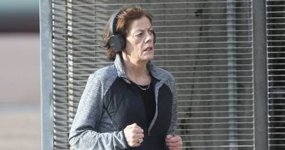 EastEnders' Elaine Lordan looks healthy on jog 2 years after glugging wine in street - mirror.co.uk