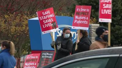 Hundreds of nurses go on strike at St. Mary Medical Center Tuesday - fox29.com - county Bucks - parish St. Mary
