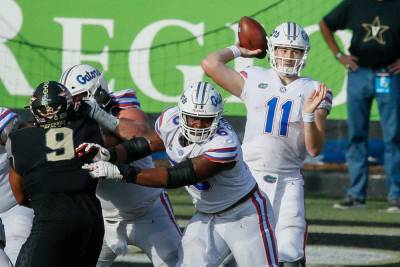 Kyle Trask - Trask, No. 6 Florida overcome slow start to beat Vandy 38-17 - clickorlando.com - state Florida - state Tennessee - city Nashville, state Tennessee