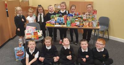 Plains Primary pupils don't let Covid-19 prevent them from holding annual harvest assembly - dailyrecord.co.uk
