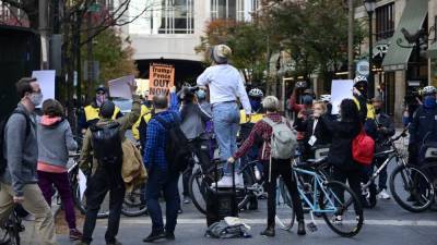 Joe Biden - Steve Keeley - Protesters gather outside Pennsylvania Convention Center amid Trump campaign's push to halt vote counting - fox29.com - state Pennsylvania
