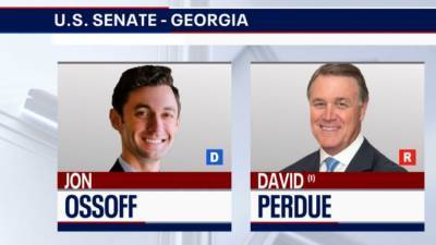 Donald Trump - Joe Biden - Brad Raffensperger - David Perdue - Jon Ossoff - Perdue vs Ossoff: Georgia Senate race likely headed to runoff - fox29.com - city Atlanta - Georgia - county Peach