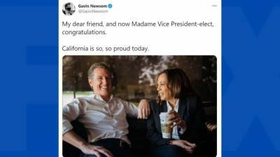 Gavin Newsom - Joe Biden - Kamala Harris - Gov. Gavin Newsom congratulates Kamala Harris on projected White House victory - fox29.com - state California - state Michigan - city Detroit, state Michigan - Sacramento