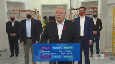 Doug Ford - Ford announces $500K for program that helps veterans find jobs in construction - globalnews.ca