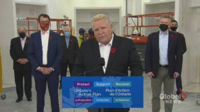 Doug Ford - Coronavirus: Ford says he won’t ‘get into one doctor versus another’ amid surging COVID-19 numbers - globalnews.ca
