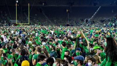 Notre Dame mandates virus testing after football celebration - fox29.com - Ireland - state Indiana - city South Bend, state Indiana