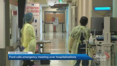 Doug Ford - Marianne Dimain - Doug Ford calls emergency meeting over COVID-19 hospitalizations - globalnews.ca