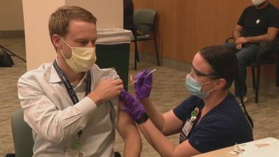 Health care workers at ChristianaCare receive Pfizer vaccine - fox29.com - state Delaware - city Wilmington, state Delaware