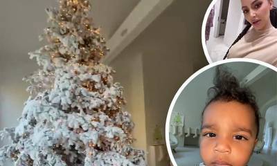 Kim Kardashian - Kim Kardashian shows off her Christmas decorations as Psalm is serenaded by her in-house pianist - dailymail.co.uk