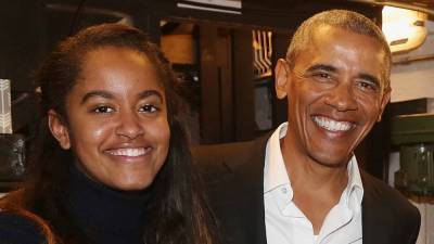 Barack Obama - Malia Obama - Barack Obama Reveals Daughter Malia's Boyfriend Quarantined With the Family - etonline.com