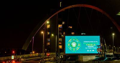 Celtic's post-match parade with a difference as quadruple Treble tribute lights up Glasgow - dailyrecord.co.uk - Scotland