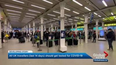 Deena Hinshaw - Julia Wong - Travellers arriving from UK encouraged to immediately be tested for COVID-19 - globalnews.ca - Britain