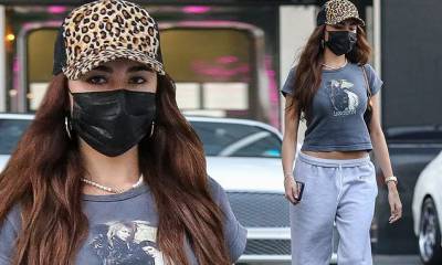Justin Bieber - Madison Beer gives peek at taut tummy in Labyrinth crop top for Christmas shopping in Beverly Hills - dailymail.co.uk - city Beverly - city Beverly Hills