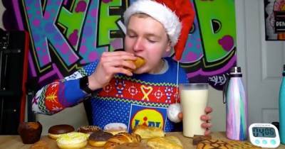 Kyle Gibson - YouTuber eats every sweet item in the Lidl bakery in just 20 minutes - dailystar.co.uk - county Gibson - county Houghton