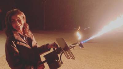 Kristi Noem - Gov. Kristi Noem whips out flamethrower in Instagram photo - foxnews.com - Usa - state South Dakota