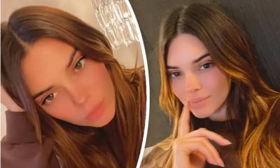 Khloe Kardashian - Kendall Jenner - Kendall Jenner bundles up in cozy brown sweater in smoldering selfies ahead of Christmas - dailymail.co.uk