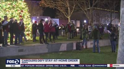 'God given right:' Christmas carolers in California defy orders, sing without masks - fox29.com - state California