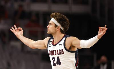 Corey Kispert - No. 1 Gonzaga rolls over most recent champ Virginia, 98-75 - clickorlando.com - state Texas - state Virginia - county Baylor - city Indianapolis - county Worth - city Fort Worth, state Texas