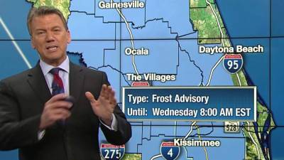 Chuck Yeager - Frost Advisory in effect for a large part of Central Florida - clickorlando.com - state Florida - county Brevard - city Orlando - city Ocala - city Sanford