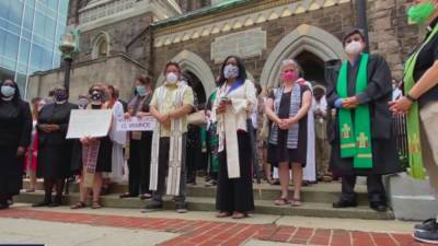 Gregory Edwards - Church, clergy members walk with protesters in Allentown - fox29.com - state Pennsylvania - city Allentown, state Pennsylvania