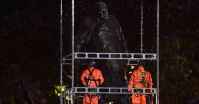 Winston Churchill - Edward Colston - Churchill statue and Cenotaph boarded up over weekend protests vandalism fears - dailystar.co.uk