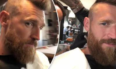 Brooks Laich - Julianne Hough's estranged hubby Brooks Laich gets mohawk in Idaho town where they married - dailymail.co.uk - state Idaho
