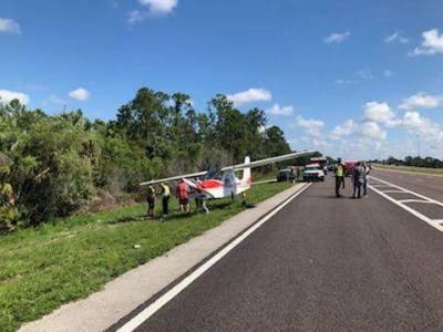 Sanford plane makes emergency landing on I-75, no injuries reported, deputies say - clickorlando.com - state Florida - county Collier - city Sanford