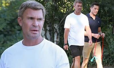 Jeff Lewis - Scott Anderson - Jeff Lewis and his ex-boyfriend Scott Anderson reunite for a walk with their dogs - dailymail.co.uk - Los Angeles