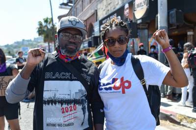 George Floyd - Tiffany Haddish And Lil Rel Howery Join Black Lives Matters Protest Outside L.A. Comedy Club - etcanada.com - Los Angeles