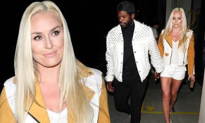 P.Subban - Lindsey Vonn - Lindsey Vonn flashes her toned legs as she enjoys a dinner date with fiance P.K. Subban in LA - dailymail.co.uk - Usa
