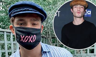Ed Westwick - Ed Westwick finally reveals his big surprise is XOXO face masks and NOT his return in Gossip Girl - dailymail.co.uk
