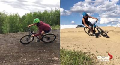 Sarah Ryan - Lacombe sisters launch biking day camp after COVID pandemic shuttered their summer jobs - globalnews.ca