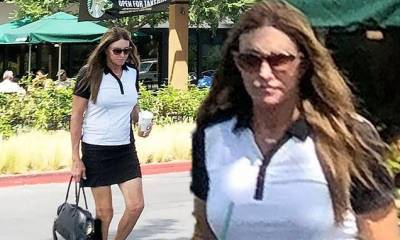 Caitlyn Jenner - Caitlyn Jenner chooses not to don a face mask while looking sporty in a skirt and sneakers - dailymail.co.uk - Los Angeles - city Thousand Oaks