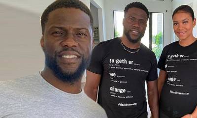 Kevin Hart - Eniko Hart - Kevin Hart and pregnant wife Eniko don 'Together We Change' t-shirts in support of racial justice - dailymail.co.uk