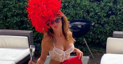Lizzie Cindy strips to sheer lace underwear and hat as she celebrates Ascot - dailystar.co.uk