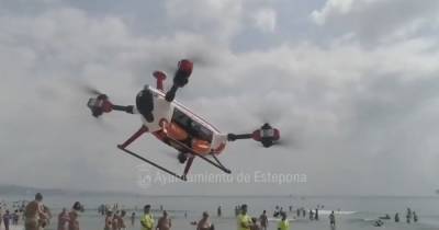 Drone lifeguards used on Spanish beaches to save swimmers - mirror.co.uk - Spain